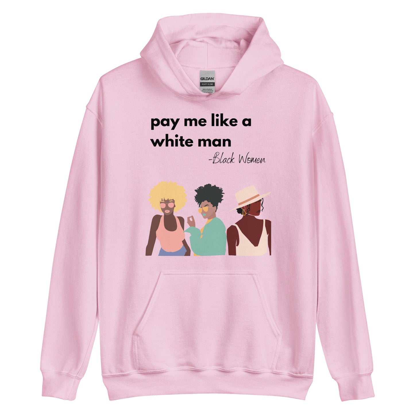 Pay Me Like a White Man Pink & Gray Hoodie
