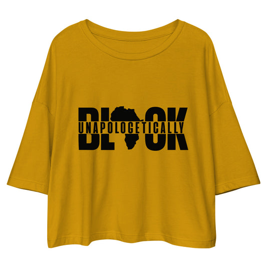 Unapologetically BLACK Loose Crop Top
